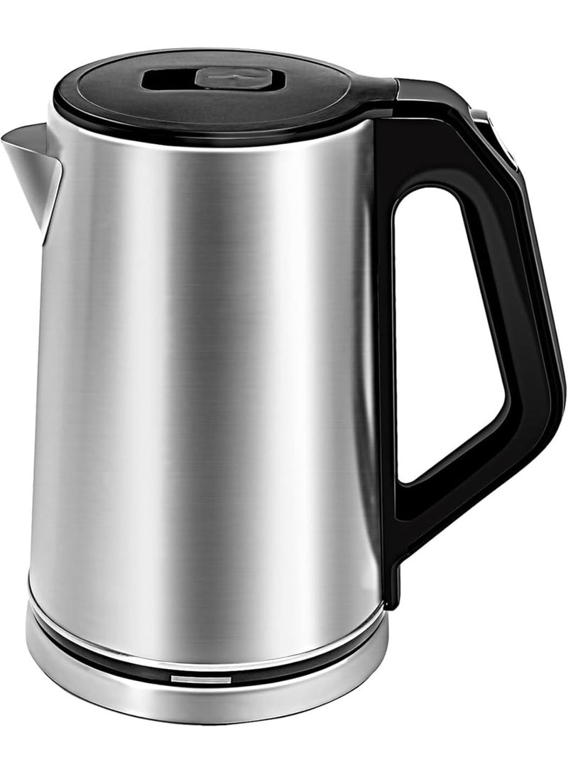 AoMige 304 Stainless Steel Electric Kettle 2L Double layer Anti-scald Cordless Kettle With 360-Degree Cord Design Heater, Auto Shut-Off, Quickly Boil, Boil-Dry Protection for Daily Hot Drink Metal Kettle - Image 1